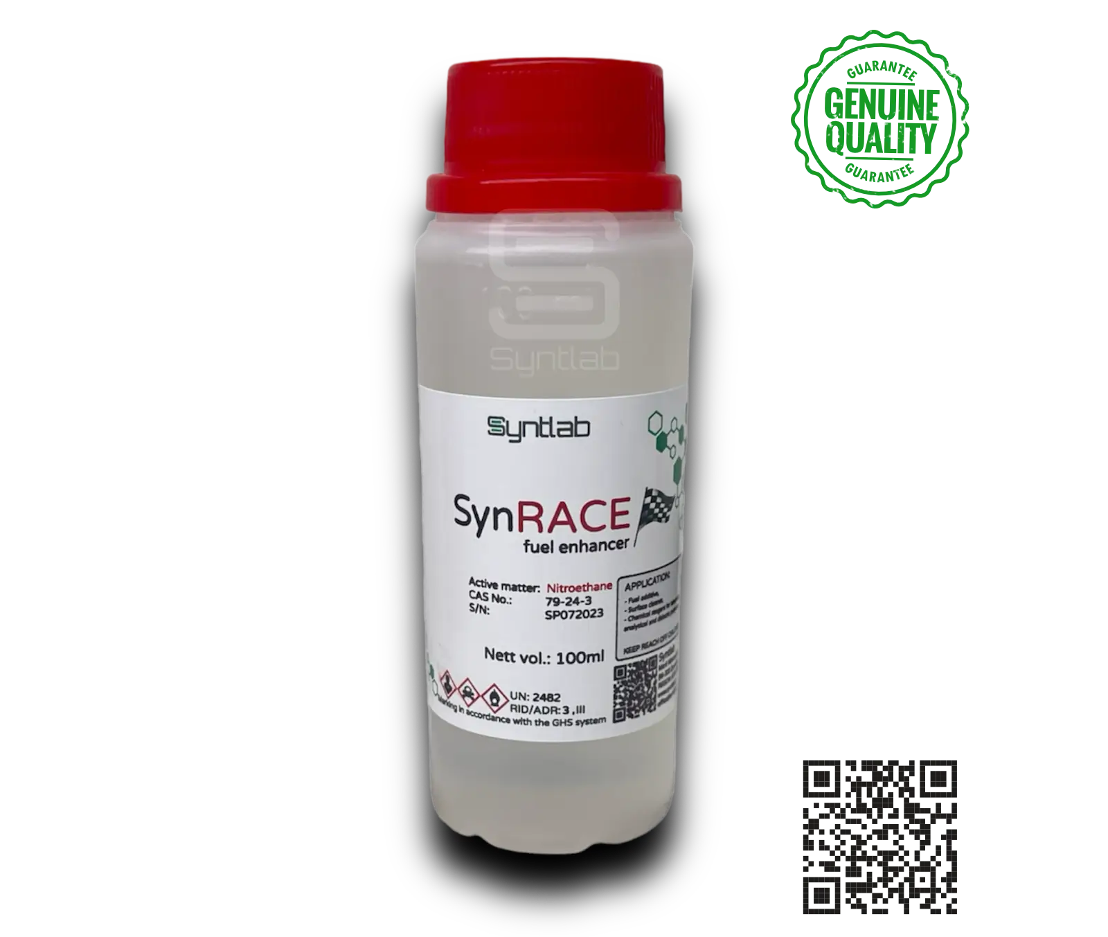 SynRACE Nitroethane pure HDPE plastic bottle